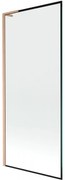 Mexen Next L parawan nawannowy 1-skrzydłowy 80 x 150 cm, czarna ramka,  miedź szczotkowana - 895-080-000-03-70-65