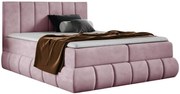 Różowe pikowane łóżko kontynentalne 5 rozmiarów S9-H20