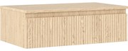 Mexen Rivel szafka łazienkowa podumywalkowa 80 cm z blatem, 1 szuflada, ryflowana , dąb - 91A20-08023-1-BFC81