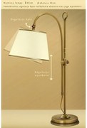 Lampa stołowa z abażurem L-B1W