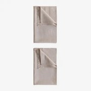 Zestaw 2 Ściereczek Kuchennych Z Bawełny Nedeliya Sand Grey - Sklum