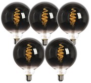 Zestaw 5 inteligentnych żarówek LED E27 G125 czarne 4W 60lm 1800-3000K