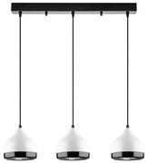 Lampa wisząca na lince YILDO 3xE27/40W/230V biały/czarny