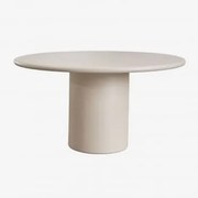 Stół Jadalny Rodeo Okrągły Mdf Kremowa Tapioca & Ø150 Cm - Sklum