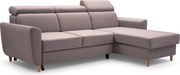 Masseno Narożnik SAPORE z funkcją spania i pojemnikiem na pościel Narozniki L, Rozkładana sofa - Beżowy, DENVER 05
