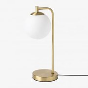 Lampa Stołowa Z Kulą Szklaną Uvol Złoto - Sklum