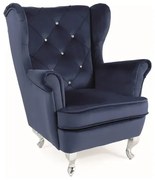 Fotel uszak dla dzieci LILI VELVET granatowy SIGNAL