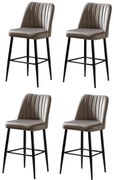 Zestaw krzeseł barowych Vento Cappuccino i Black, 4 szt., 4 szt.