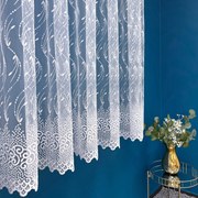 Firana haftowana Iris tiul-siatka klasyczny wzór wys. 180 cm