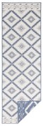 Niebiesko-kremowy chodnik odpowiedni na zewnątrz NORTHRUGS Malibu, 350x80 cm