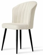 Zestaw krzeseł do jadalni Rubi Cream and Black, 2 szt.