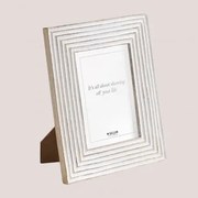 Ramka Na Zdjęcia Kliet Z Drewna Mango Vintage White Wood - Sklum