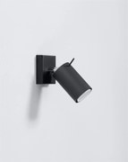 Kinkiet RING 1 czarny z włącznikiem SOLLUX  LIGHTING