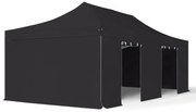 TOOLPORT 4x8 m Namiot Ekspresowy PROFESSIONAL Alu 50 mm, ze ścianami bocznymi, bez okien, czarny - (581980)