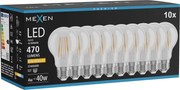 Mexen Vintis 10x żarówka filament LED E27, A60, 4W, Ciepła - 2200K, 470 lm, clear - L150-E27-0422-00x10
