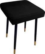 Taboret SQUARE 2 MG VELVET czarny ATOS
