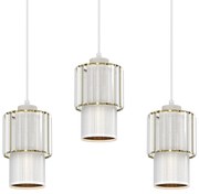 Lampa wisząca BLANCO 3xE27, potrójna, kryształowa, na listwie