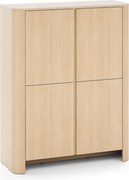 Komoda Dąb Vicenza 103 x 39 x 132 cm | Nowoczesny mebel z zaokrąglonymi krawędziami