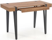 Industrialne biurko z szufladą orzech miodowy G0-N78