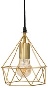 Lampa wisząca IDA geometryczna, złota, Ø 17 cm