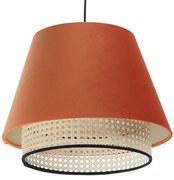 Czerwona stożkowa lampa wisząca boho - A343 F2-G81