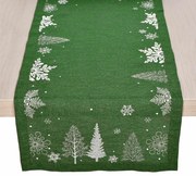 Świąteczny bieżnik zielony, 40 x 140 cm, 40 x 140 cm