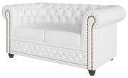 Biała sofa z imitacji skóry 148 cm York – Ropez