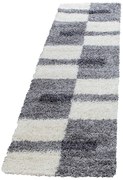 Dywan shaggy Gala szaro-kremowy 80 cm x 250 cm