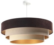 Lampa wisząca TRINITI 1xE27/60W/230V brąz/beż/złoto