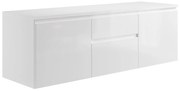 Szafka wisząca pod umywalkę - Biały - 150 cm - JIMENA II