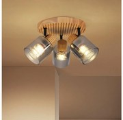 Brilagi - Oprawa punktowa HYGGE 3x E14/15W/230V drewno kauczukowe/przydymione