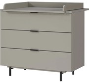 Szara komoda dziecięca z przewijakiem 105x102x54 cm Tomino – Germania