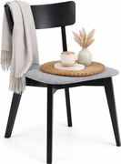 Drewniane czarne krzesło tapicerowane P7-C69