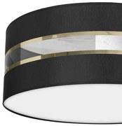 Lampa Sufitowa, czarna, okrągła, elegancka ULTIMO BLACK 2xE27 Ø40cm