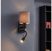 Eglo 900701 - LED elastyczna lampa PASTERI 1xE27/40W/230V + LED/3,8W brązowa