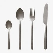 16-częściowy Zestaw Sztućców Ze Stali Nierdzewnej Gibara Chrome - Sklum