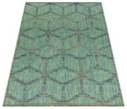 Dywan sznurkowy Bahama 3D romby zielony 80 cm x 150 cm