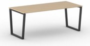 Biurko PRIMO IMPRESS, 200x90 cm, czarna podstawa, buk