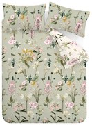 Jasnozielona bawełniana pościel dwuosobowa 200x200 cm Exotic Floral – RHS