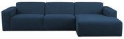 Ciemnoniebieski narożnik z materiału bouclé (prawostronny) Roxy – Scandic