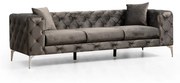 Ciemnoszara aksamitna sofa 237 cm Como – Balcab Home