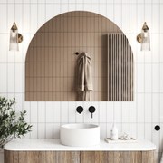 Lustro owalne oszlifowane portalowe bezramowe bez podświetlenia 100 X 78 CM RONA | Różne kolory szkła : Kolor tafli szkła - Brąz