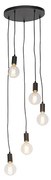 Nowoczesna lampa wisząca czarna 35 cm 5-światłowa - Facil Nowoczesny Oswietlenie wewnetrzne
