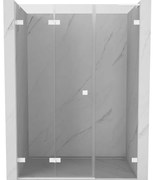 Mexen Lunar-F L drzwi prysznicowe składane lewe 110 cm, transparent, białe - 836SL-110-050-20-00-L