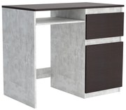 Biurko komputerowe młodzieżowe szkolne 90 cm REMI1 Beton/Wenge