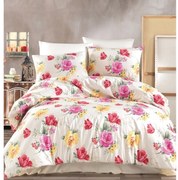 BedTex Bawełniana pościel Tulip kremowa, 220 x 200cm, 2 szt. 70 x 90 cm
