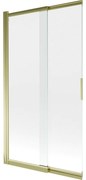 Mexen Fox parawan nawannowy 2-skrzydłowy przesuwny 100 x 150 cm, transparent, złoty - 891-100-002-50-00