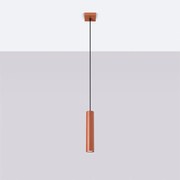 Lampa wisząca LAGOS 1 ochra czerwona SOLLUX  LIGHTING