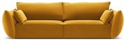 Musztardowa aksamitna sofa 208 cm Vanda – Mazzini Sofas