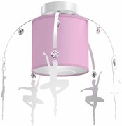 Lampa sufitowa różowa, krótka, dla dziewczynki BALETNICA PINK 1xE27